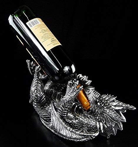 Drachen Figur Weinflaschen-Halter | Tolle Geschenkidee und Weinverpackung | lustig witzig