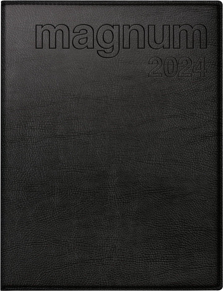 rido/idé Wochenkalender Modell magnum 2024 2 Seiten = 1 Woche Blattgrösse 18,3 x 24 cm schwarz