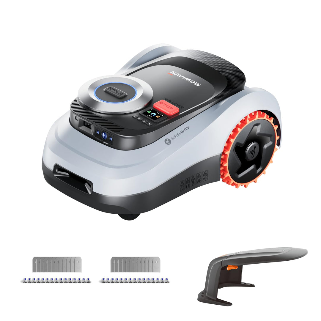 Segway Navimow i215 LiDAR Mähroboter mit Garage M + 2 Sätze Klingen (separater Versand), für 1500 m²