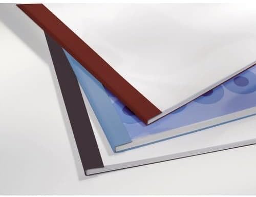 GBC LeatherGrain Thermo-Bindemappen, 100 Stück, A4, weiss, 3mm weiss 3 mm, weiss 3 mm