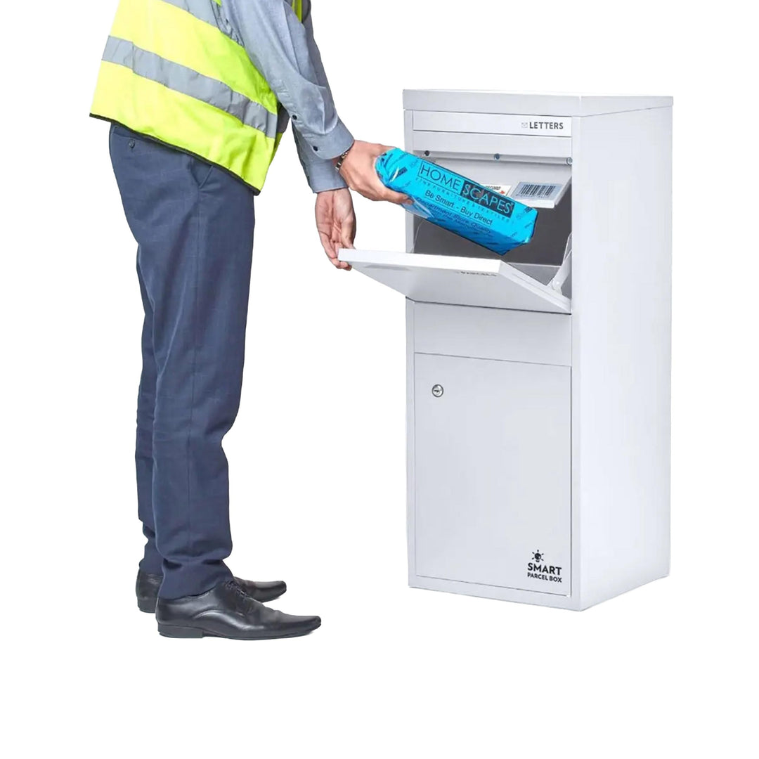 Smart Parcel Box Paketbox L - Briefkasten mit Paketfach wetterfest, weiss | Paketbriefkasten, Paketb