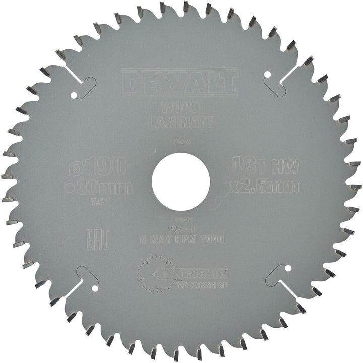 Dewalt DT4094-QZ EXTREME Kreissägeblatt 190x30x2.6 48TFZ -5°