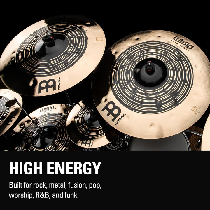 Meinl Classics Custom Dual 16 Zoll Crash (Video) Schlagzeug Becken (40,64cm) B12 Bronze, Dunkles und
