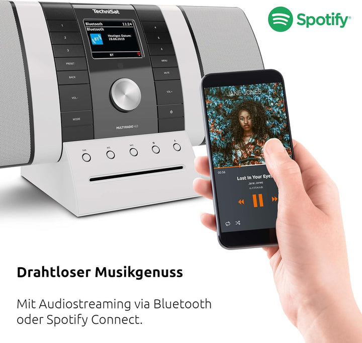 TechniSat MULTYRADIO 4.0 SE - Internetradio (WLAN Radio, DAB+, UKW, Spotify, Bluetooth, CD-Player, U