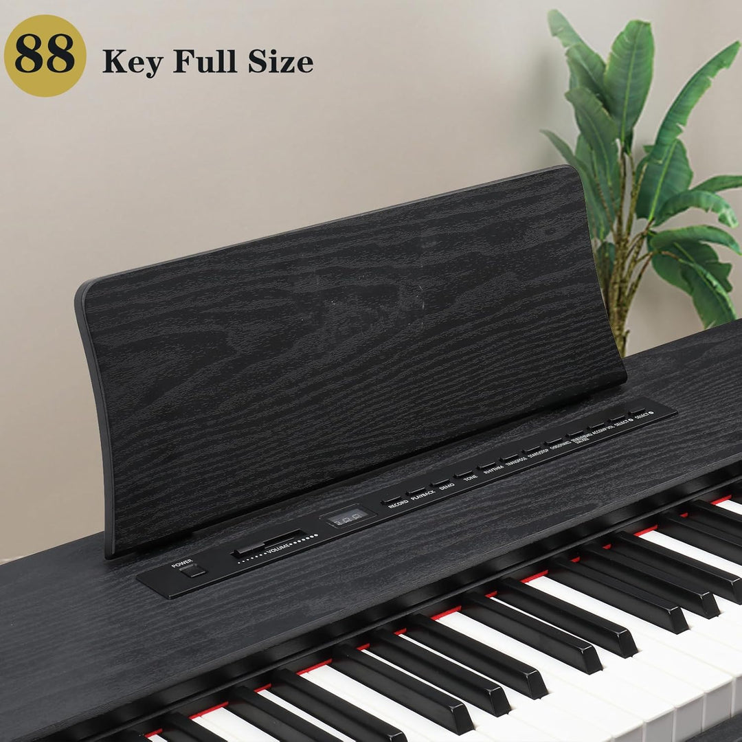 LEADZM 88 Tasten Digital Piano, Voll Gewichtete Tastatur, E-Piano mit MIDI-USB, Audio Bluetooth und