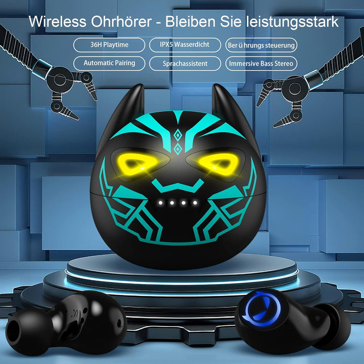 Bluetooth Headphones in Ear, Cute Headphones Wireless with Microphone and Charging Case, 32H Playtim