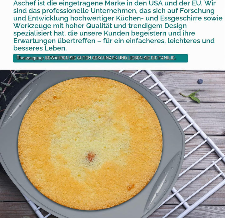 Aschef 12x Antihaft Silikon Backformen Brotbackform Kuchenform Muffinform mit Teigschaber Backpinsel