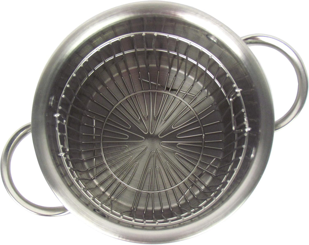 Edelstahl Spargeltopf mit Siebeinsatz und Glasdeckel Fassungsvermögen 3,9ltr. für alle Herdarten und
