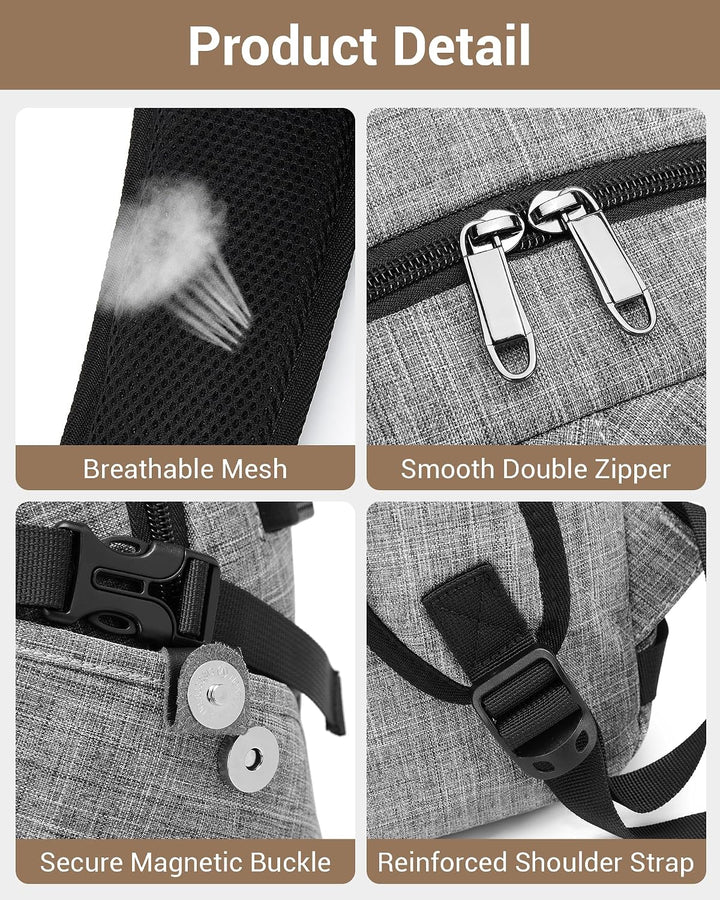 KONO Laptop Rucksack für Herren und Damen, Wasserdichter und Diebstahlsicher Business Laptoprucksack