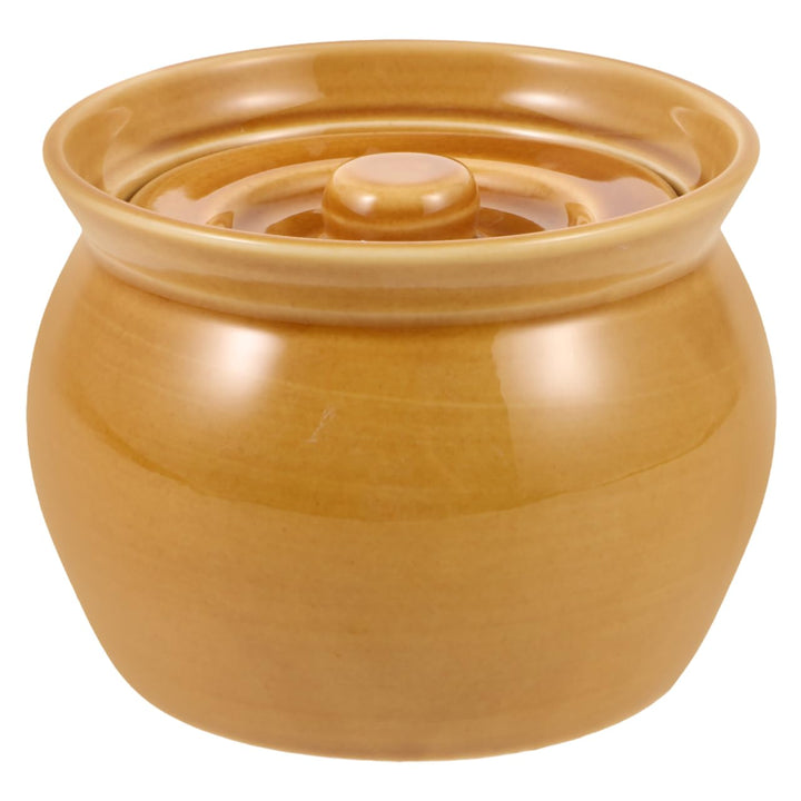 GLEAVI Keramik mit Deckel Dampf Suppentopf 1L Küche Zuhause Vielseitig Einsetzbar Design Wärmespeich