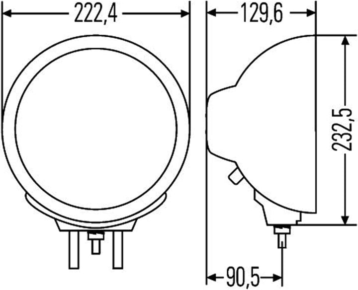 HELLA - Halogen-Fernscheinwerfer - Luminator Metal - E1 303/ECE-R7/ECE-R8 - 12/24V - 1F8 007 560-011