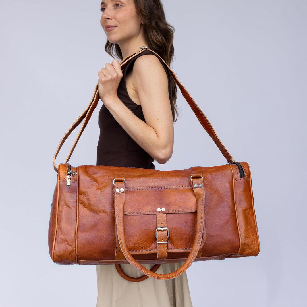 Gusti Weekender Leder - Harvey Damen und Herren Reisetasche Umhängetasche Handtasche Ledertasche Bra