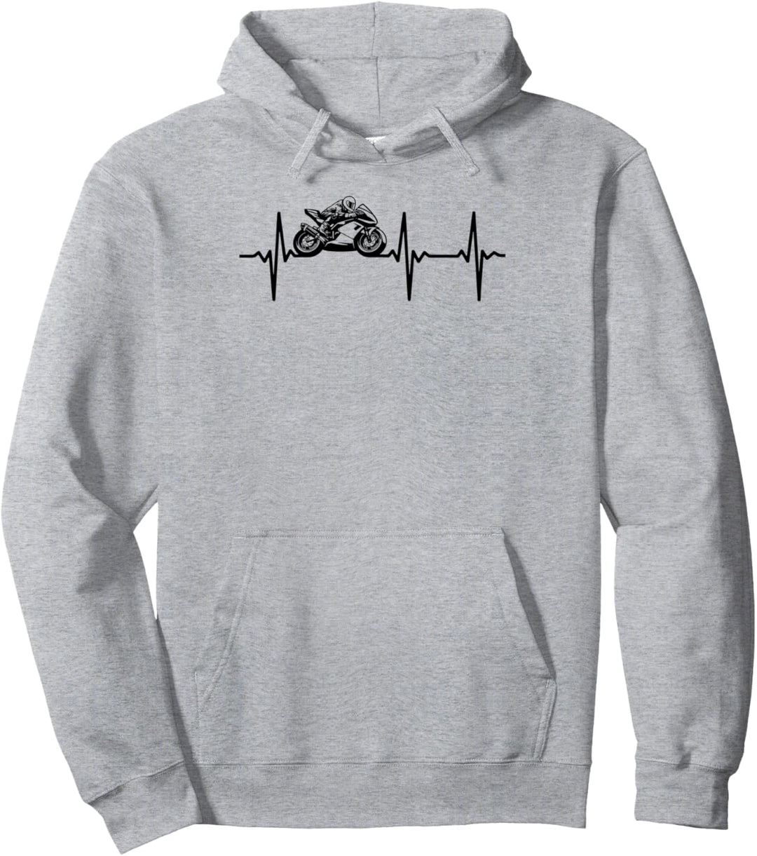 Motorrad Herzschlag Motorrad Rennen Motorrad Pullover Hoodie