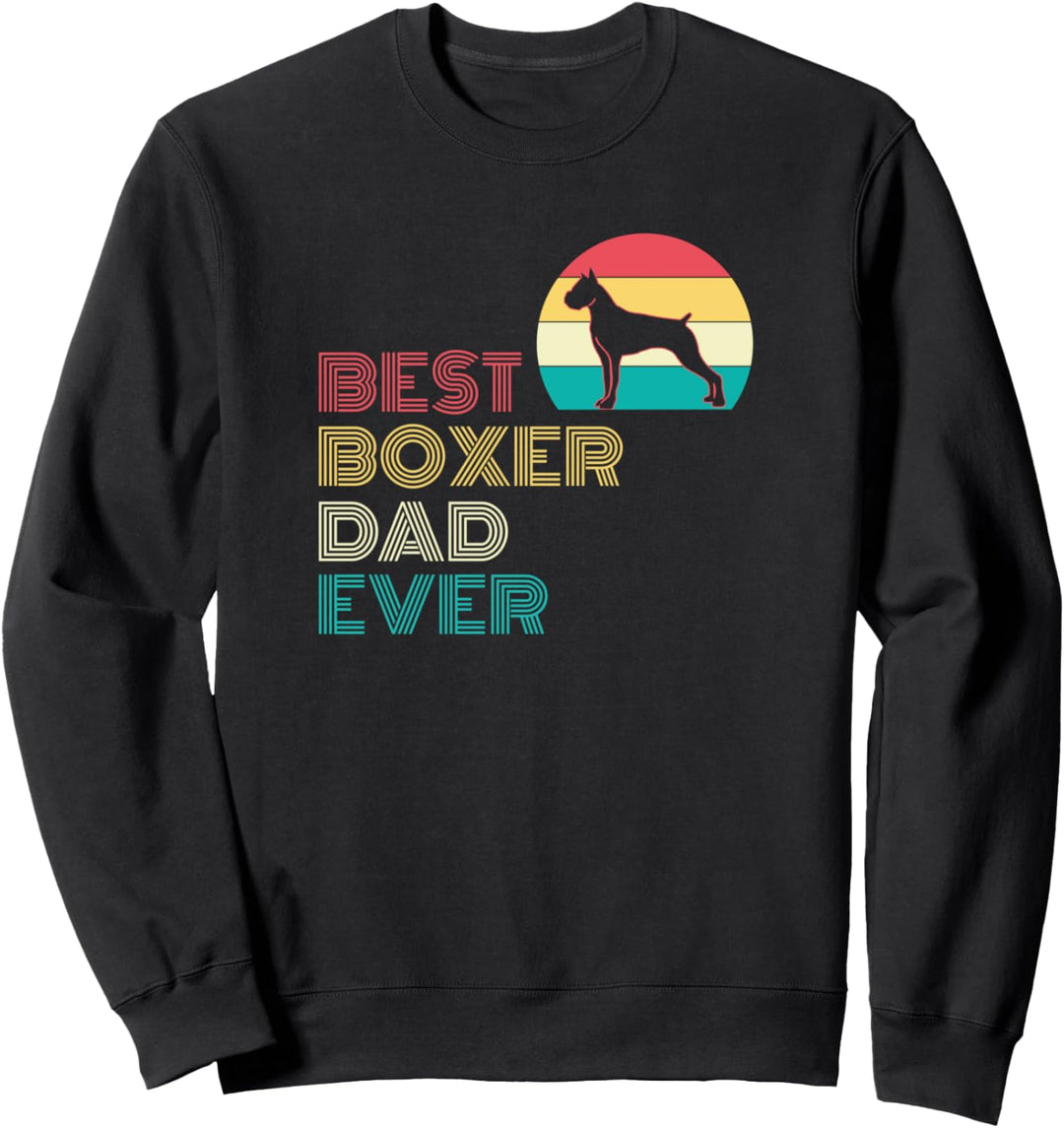 Hundezüchter Welpentrainer Retro Bester Hund Papa Boxer Sweatshirt