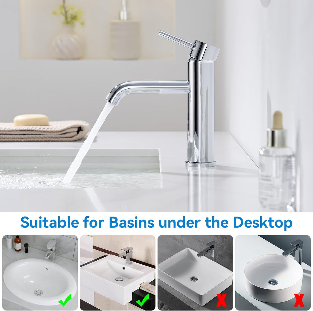Wasserhahn Bad Waschtischarmatur, Waschbecken Armaturen, Armatur Badezimmer Einhebelmischer Mischbat