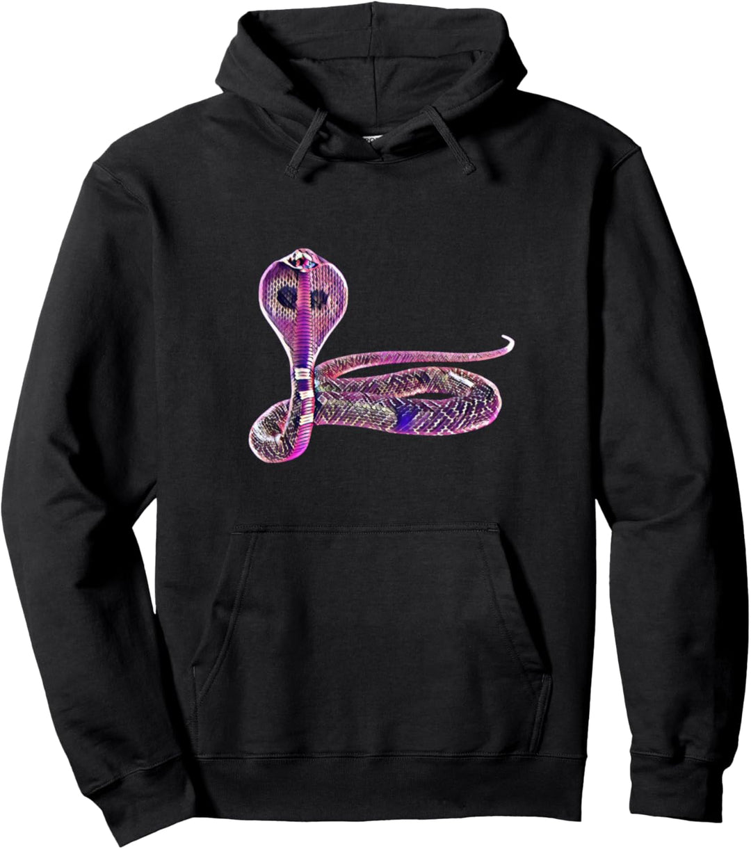 Cobra Motiv Schlange Schlangen Terrarium giftiges Reptil Pullover Hoodie