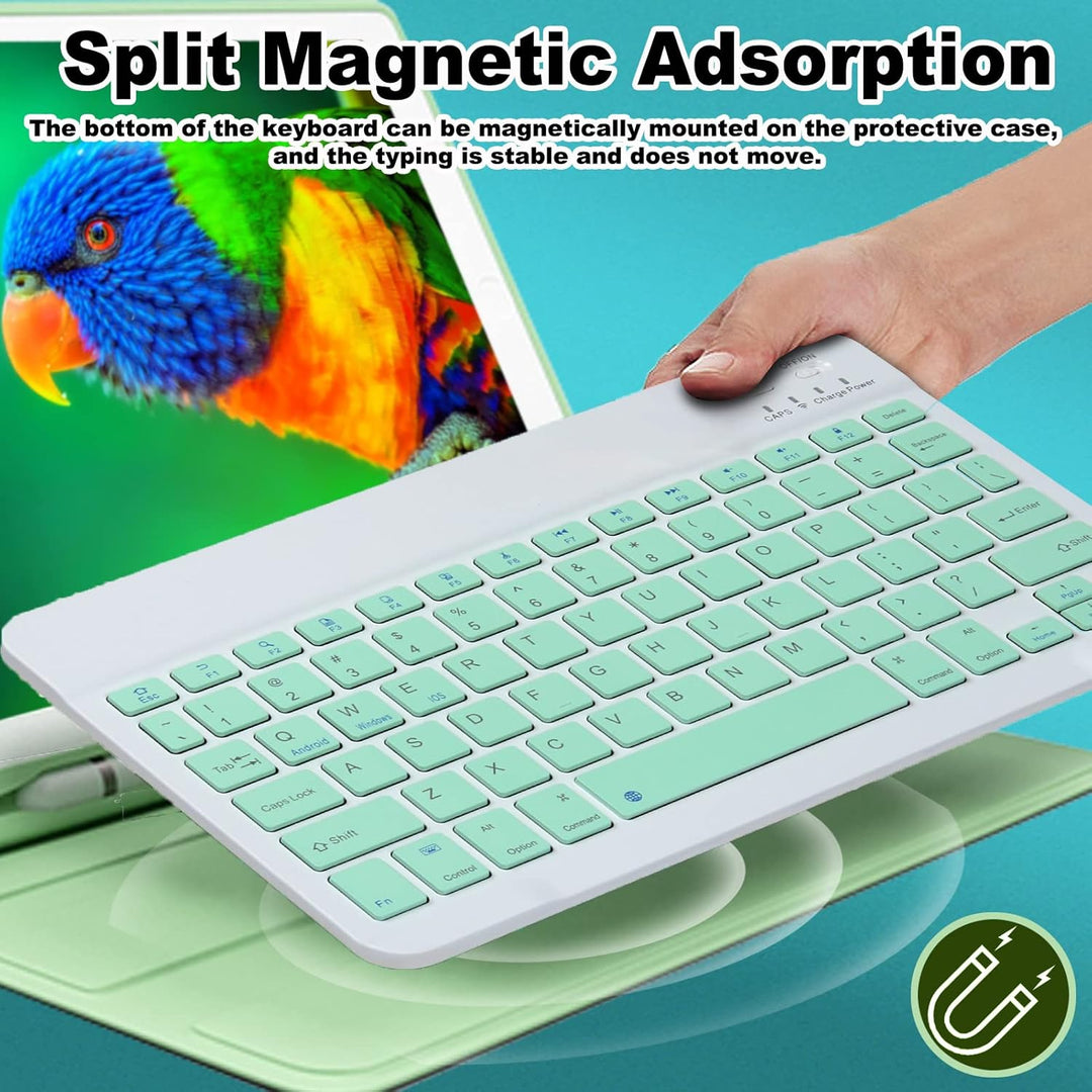 Bluetooth Tastatur Kabellos, Funktastatur Mit Maus,2.4G Maus, Mini Tastatur Ultra-Dünn Wireless Tast