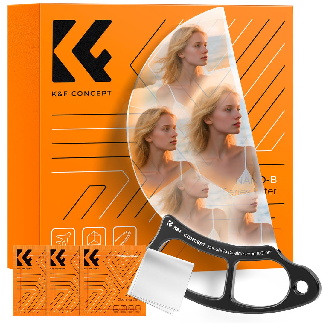 K&F Concept Nano-B Serie 100mm Handheld Halbkreis Kaleidoscope Filter, Halbkreisprisma Effektfilter,