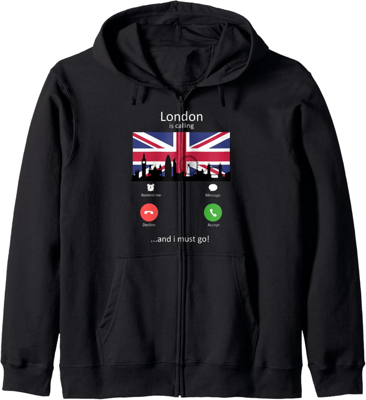 London Is Calling und ich muss gehen Lustiges London Kapuzenjacke