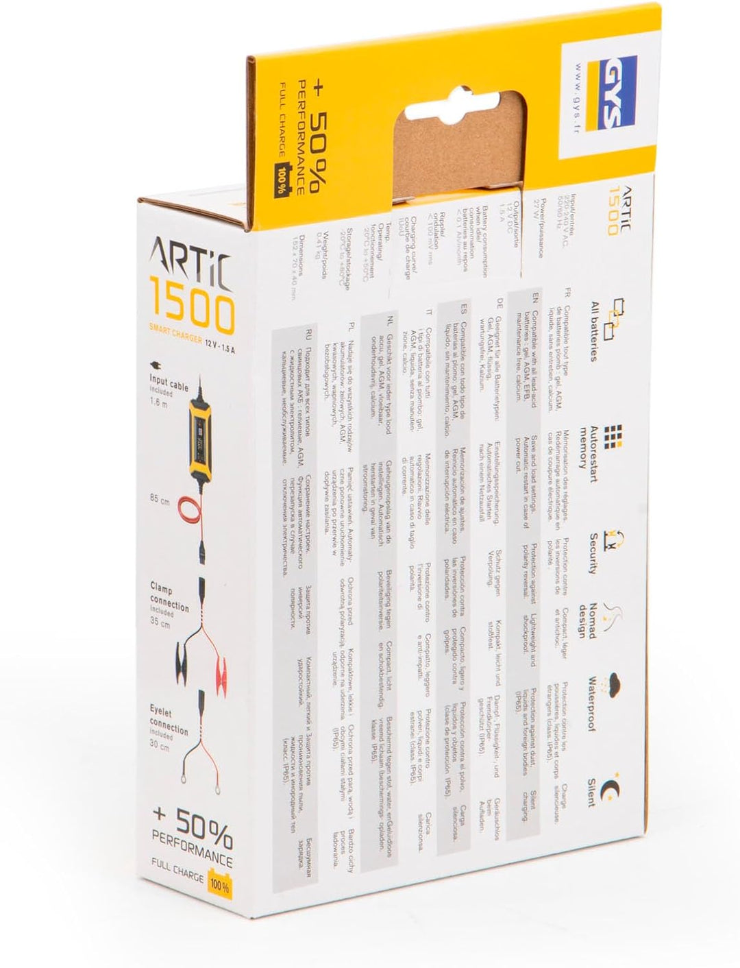 GYS Ladegerät Batterieladegeräte 12 V Artic 1500