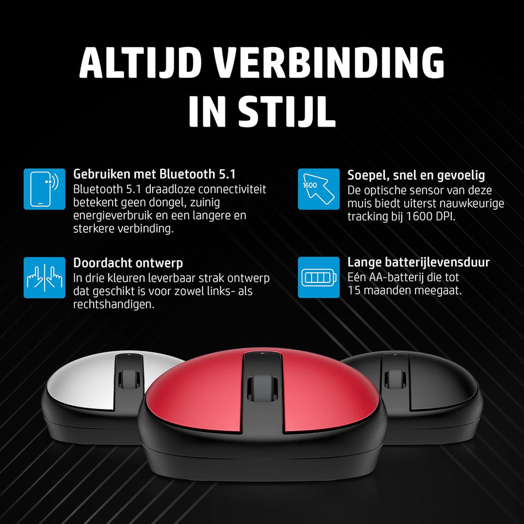 HP 240 (‎3V0G9AA) kabellose Maus (1.600 dpi, 3 Tasten, Scrollrad, USB dongle), schwarz