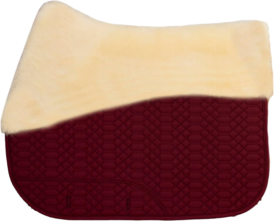 Engel Reitsport Lammfell Schabracke Half Lined SCHABRA1-VSS-BOR-MED Steppstoff Bordeauxrot Fell med.