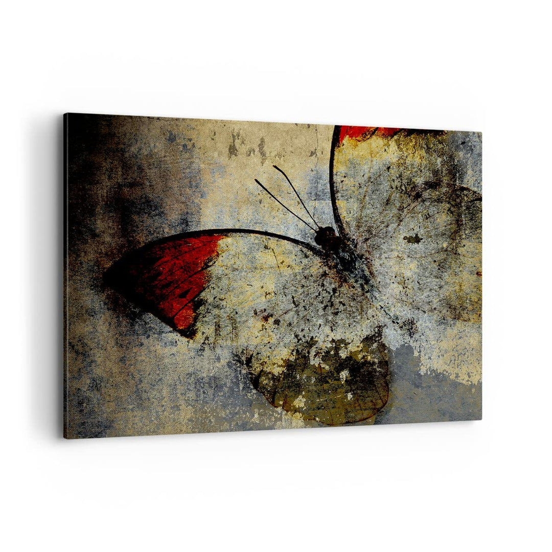 Bilder auf Leinwand 100x70cm Leinwandbild Schmetterling Abstraktion Gross Wanddeko Bild Schlafzimmer