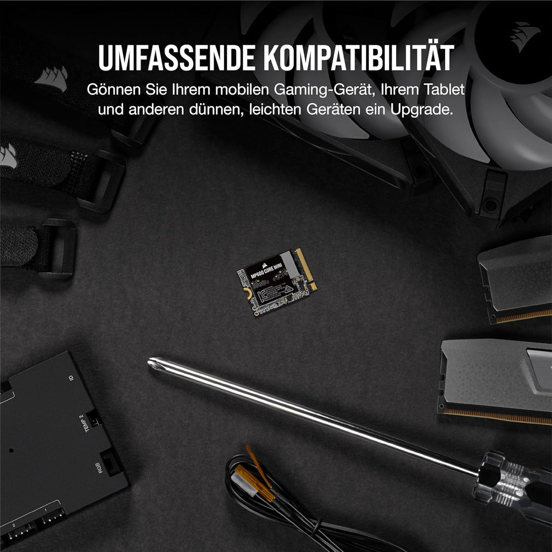 Corsair MP600 CORE Mini 1TB M.2 NVMe PCIe x4 Gen4 2 SSD - M.2 2230 - Bis zu 5.000 MB/s Sequentielles