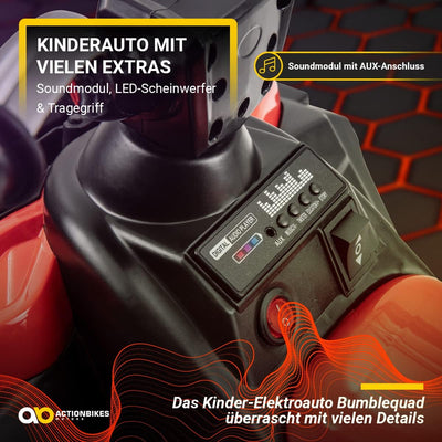 Actionbikes Motors Kinder Elektroauto Quad Bumblequad - 18 Watt Motor - 6 Volt 4.5 Ah Batterie - Bre