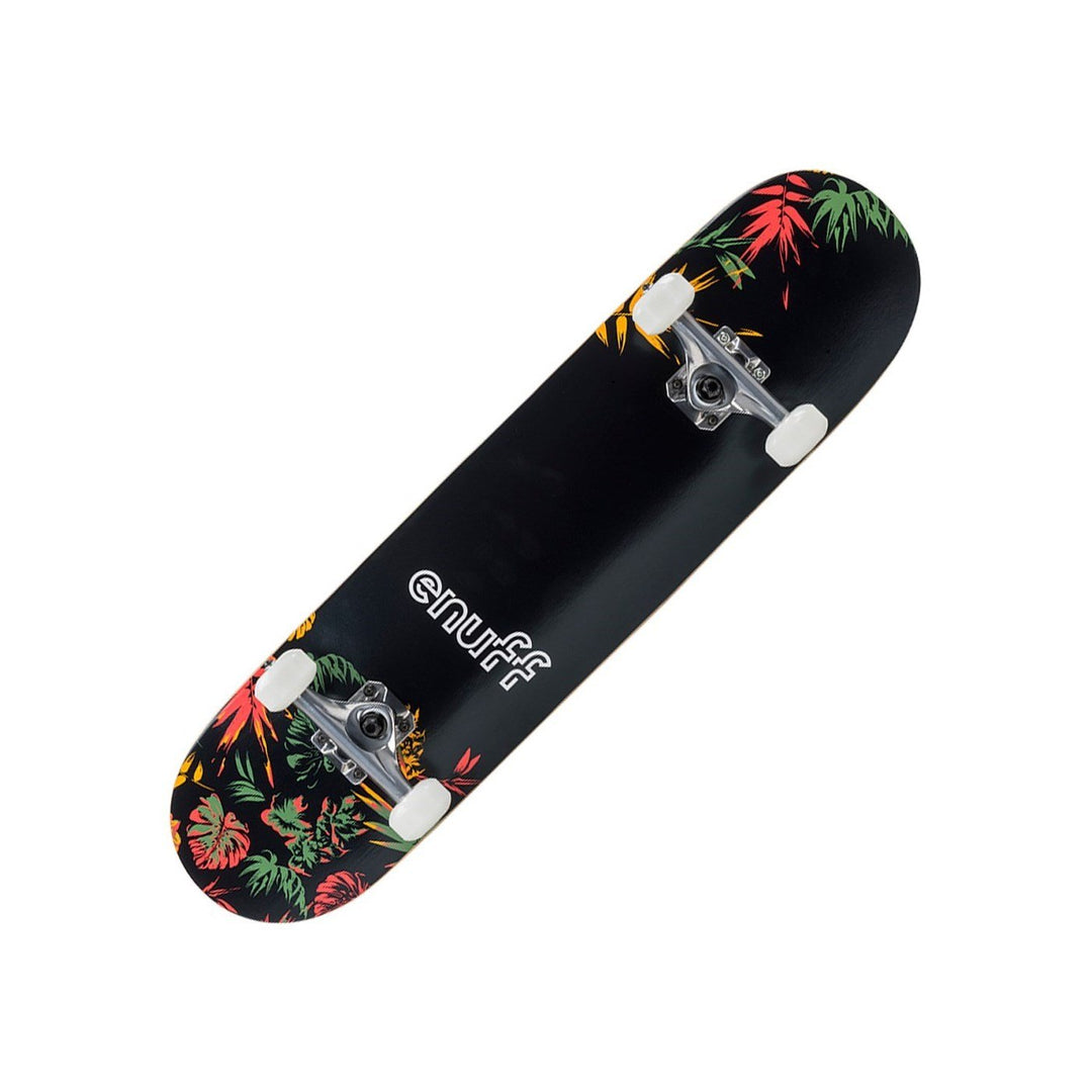 Enuff Skateboard, Blumenmuster Schwarz, Schwarz