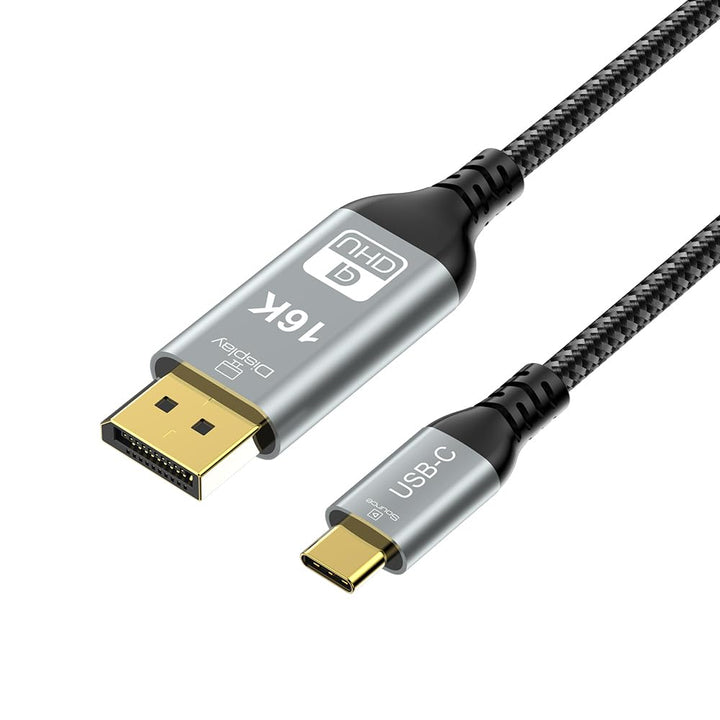 YIWENTEC USB-C zu DisplayPort 2.1 Kabel, 40Gbps, 16K 30Hz, 8K 60Hz, 4K 240Hz, Thunderbolt 4/3 zu DP,