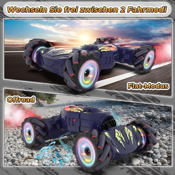 Pristar Ferngesteuertes Auto ab 6 7 8 9 10 Jahre 1:14 Stunt Auto Drift 4WD 2,4 GHz 360 Drehung Ferng