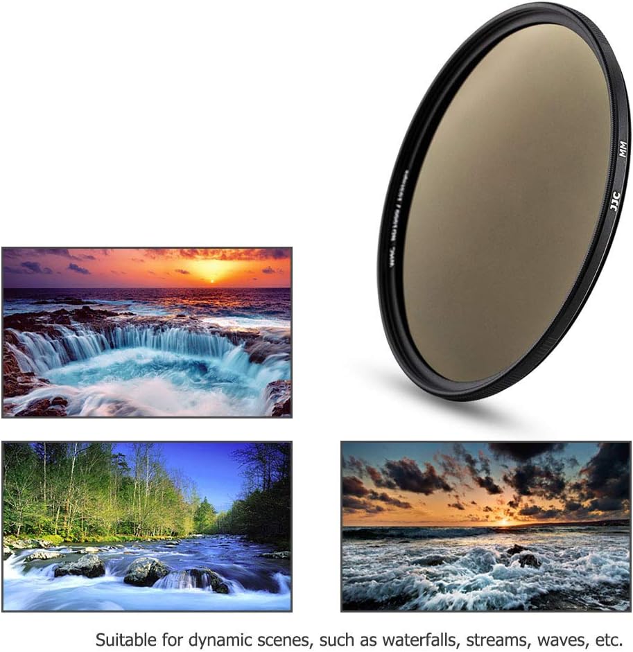 JJC 82 mm ND1000 ND Filter 10-Stop Neutral Graufilter für Canon EF 24-70 mm f/2.8L II EF 16-35 mm f/