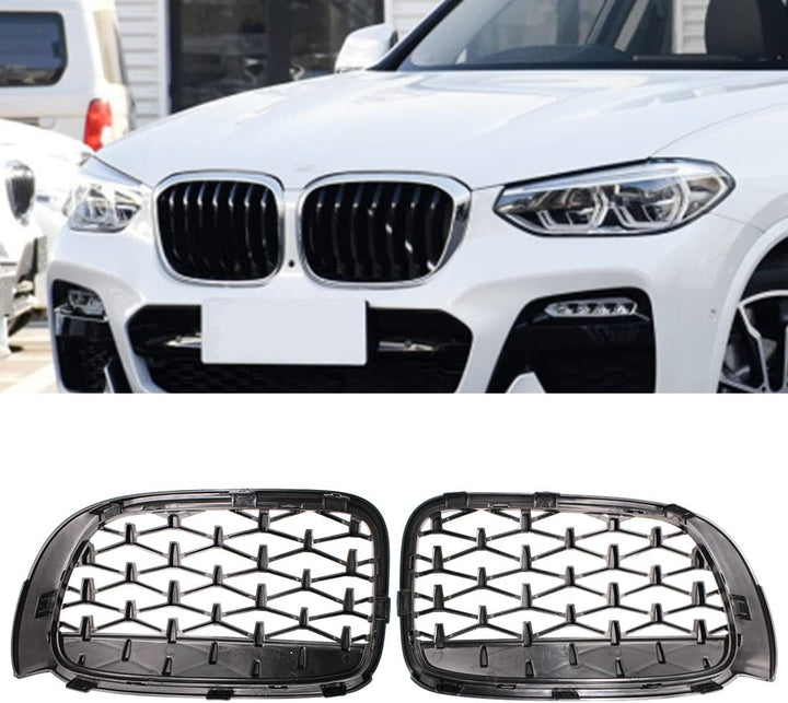 HZYCKJ Front Kühlergrille für BMW F26 X4 F25 LCI X3 Facelift 2014-2018 Diamond Nierengrill Grills Au