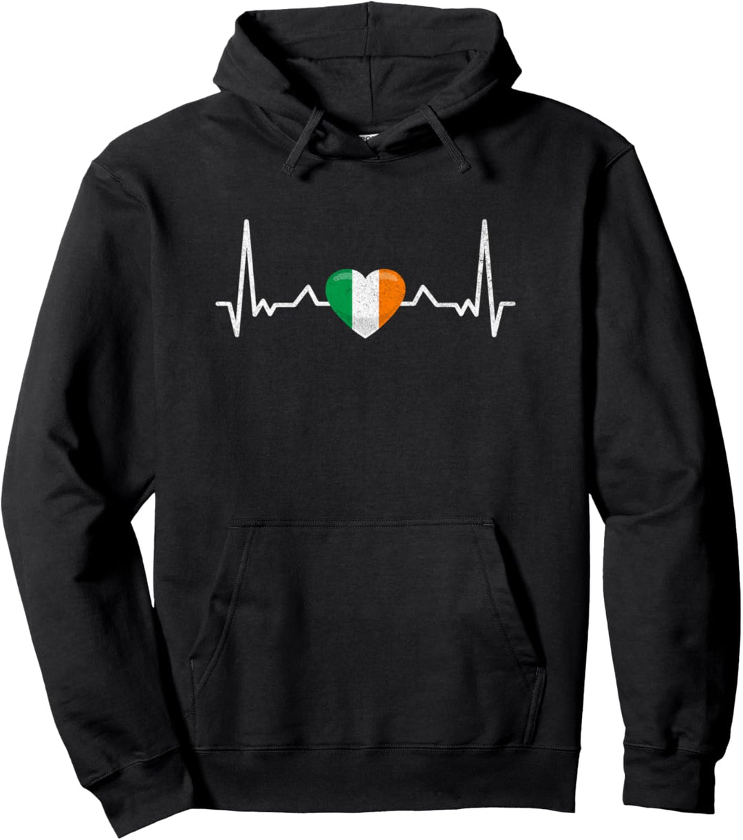 Irland Herzschlag Irische Flagge Stolzer Ire Pullover Hoodie