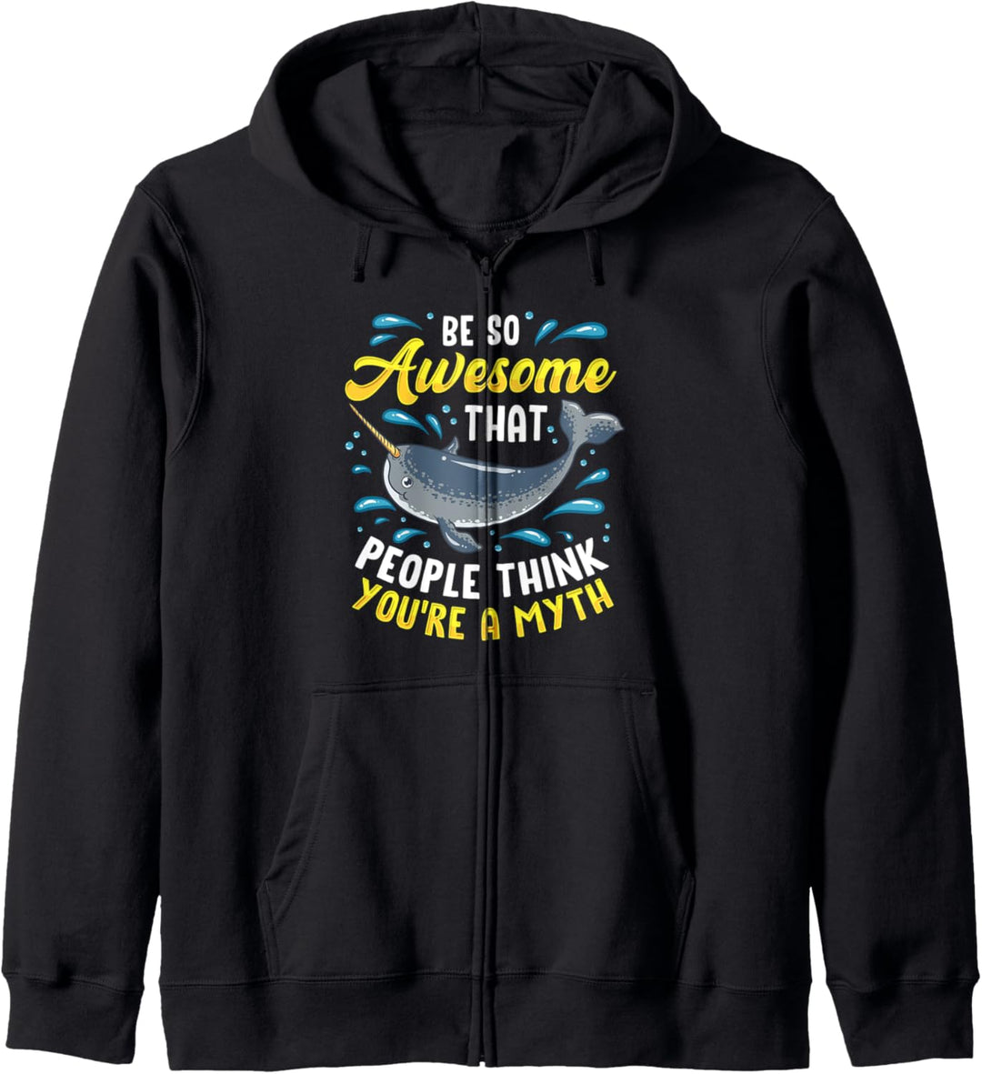 Narwhal Inspirational Sprichwort Sei genial Kostüm Mädchen Kapuzenjacke