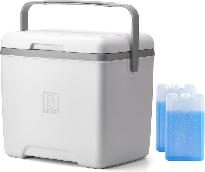 Brisby Kühlbox 13 Liter - 18 Stunden warm - 40 Stunden kühl - Inklusive 2 grosse Kühlelemente 450 ML