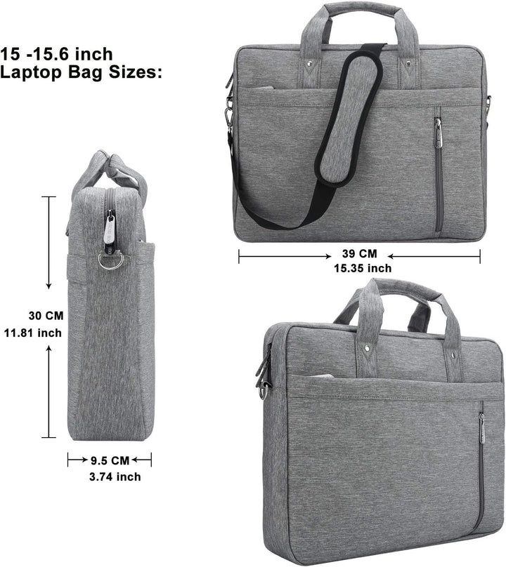 DOB SECHS Laptoptasche 15-15,6 Zoll Aktentaschen Notebooktasche Schulter Tasche für Uni Arbeit Busin