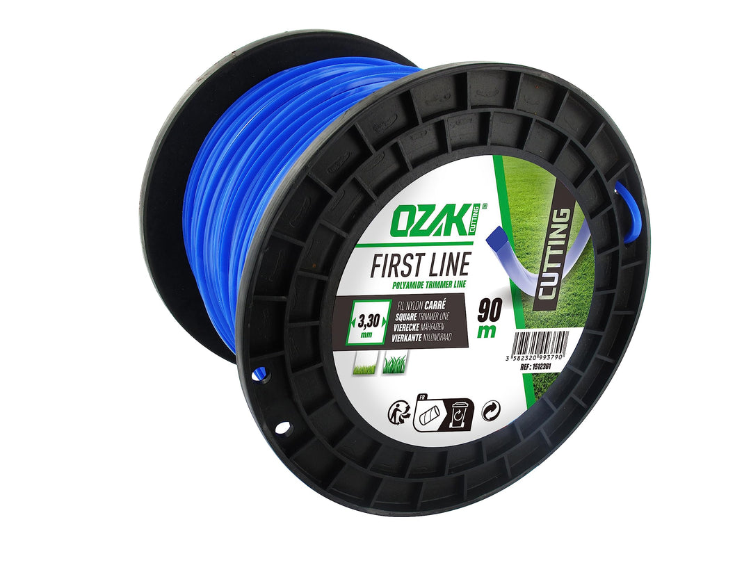OZAKI 3846 Quadratische Nylonfadenspule, 3,3 mm x 90 m, 3,3 mm
