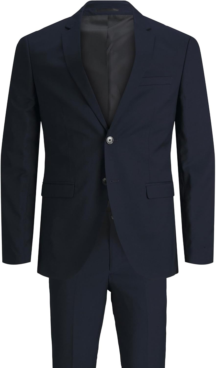 JACK & JONES Male Einreihiger Blazer und Hose Plus Size Slim Fit Anzug 64 Dark Navy, 64 Dark Navy