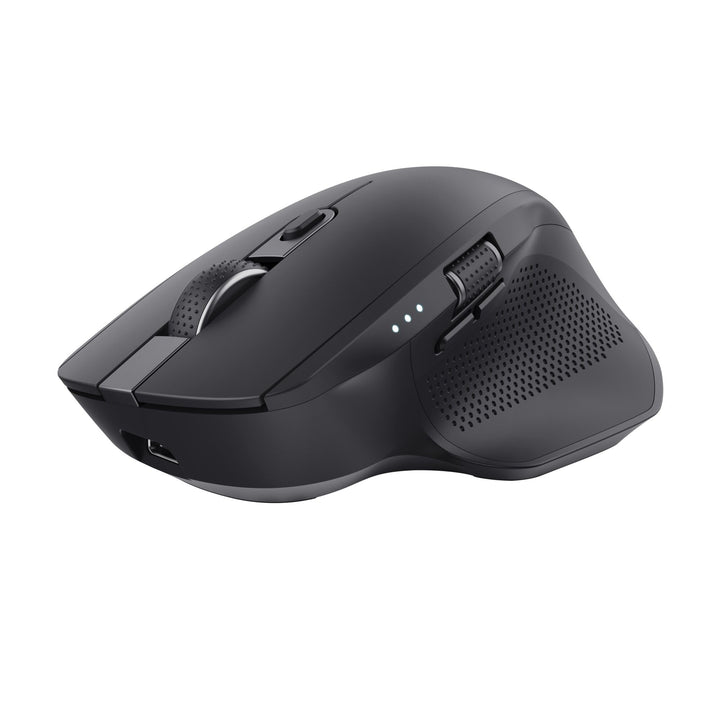 Trust Ozaa+ Kabellose Maus Bluetooth + 2.4GHz, Programmierbare Mehrgeräte Funkmaus, Seitliches Mausr
