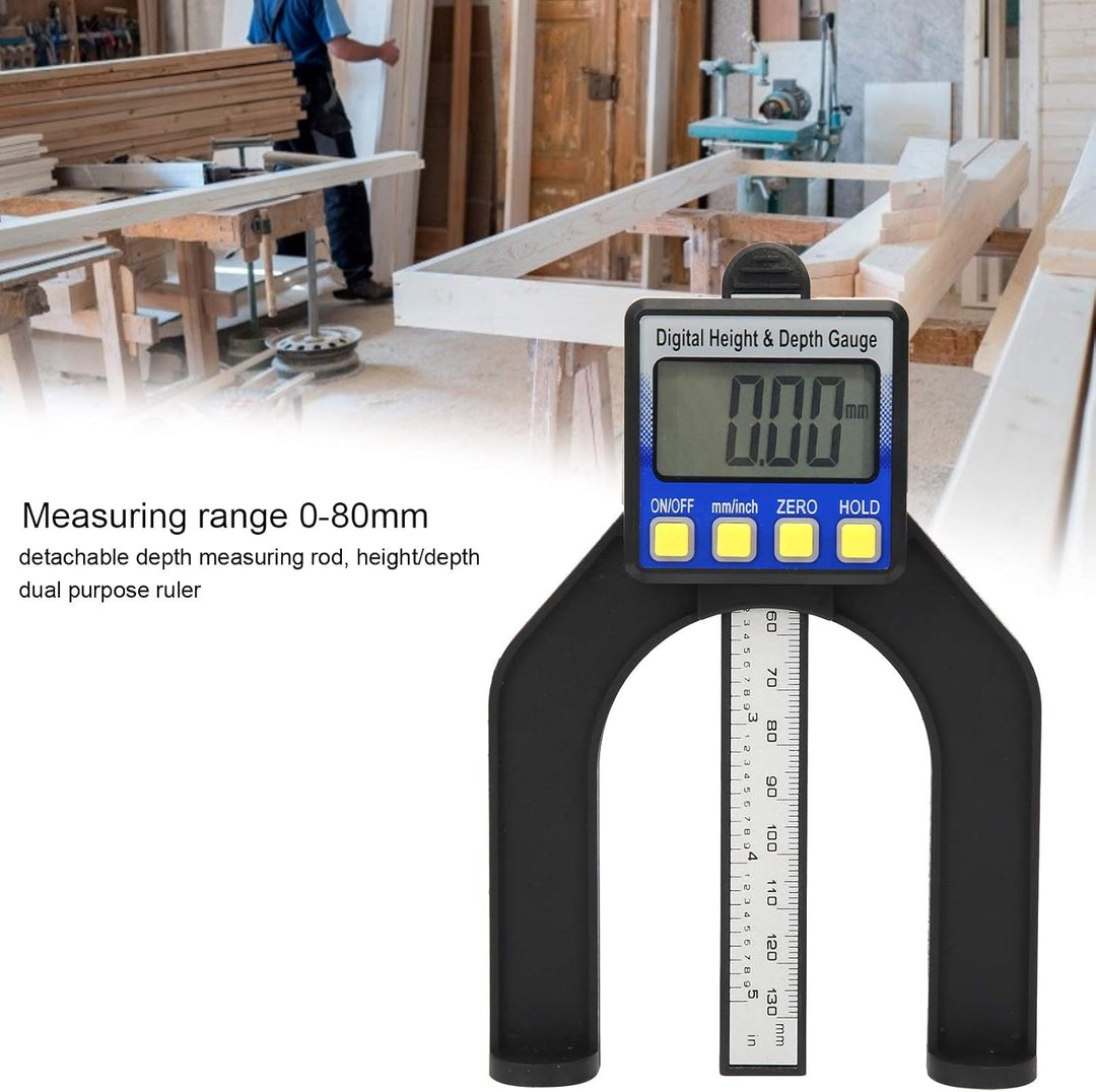 VBESTLIFE Digitales elektronisches Höhenmessgerät, Mini-Höhenmessgerät, Tiefenmessgerät, 080 mm, gro