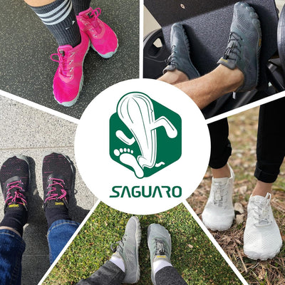 SAGUARO Unisex Barfussschuhe Weich Leicht rutschfest Fitnessschuhe Laufschuhe Atmungsaktiv Tragbar,