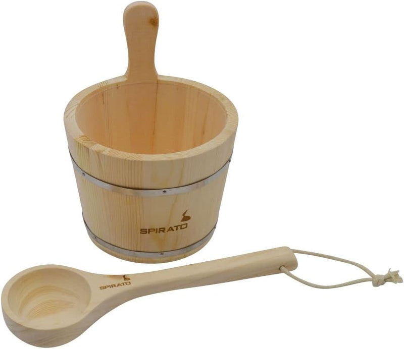 Sauna Zubehör Set Saunakübel mit Einsatz, Aufgusskelle etc.