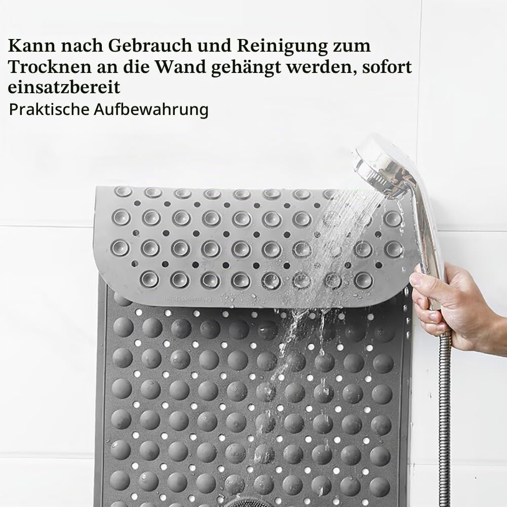Duschmatte rutschfest 70x40cm,Antirutschmatte Dusche mit Ablauflöchern,Duscheinlage rutschfest mit S