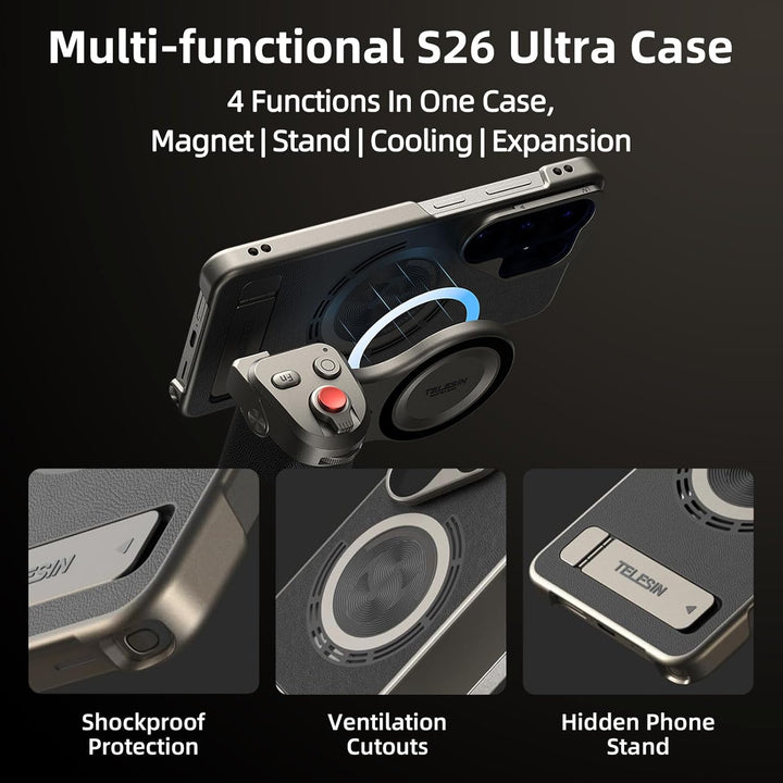 Master Grip für Samsung Galaxy S26 Ultra, Smartphone Kamera Griff mit 3200mAh Akku, ND16-Filter,10-f