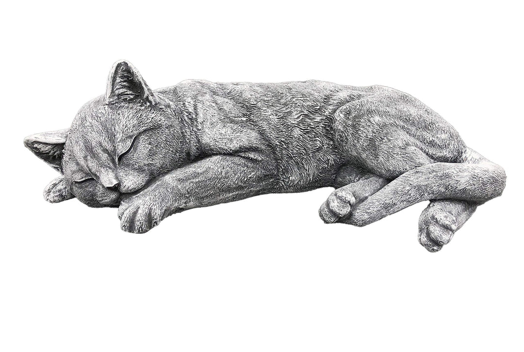 stoneandstyle Steinfigur Grosse Katze schlafend, frostfest bis -30°C, massiver Steinguss