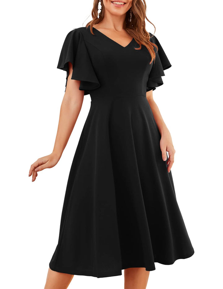 bridesmay Damen Kleider Vintage Kleider 50er Jahre Rockabilly A Line Cocktailkleid Abendkleider Eleg