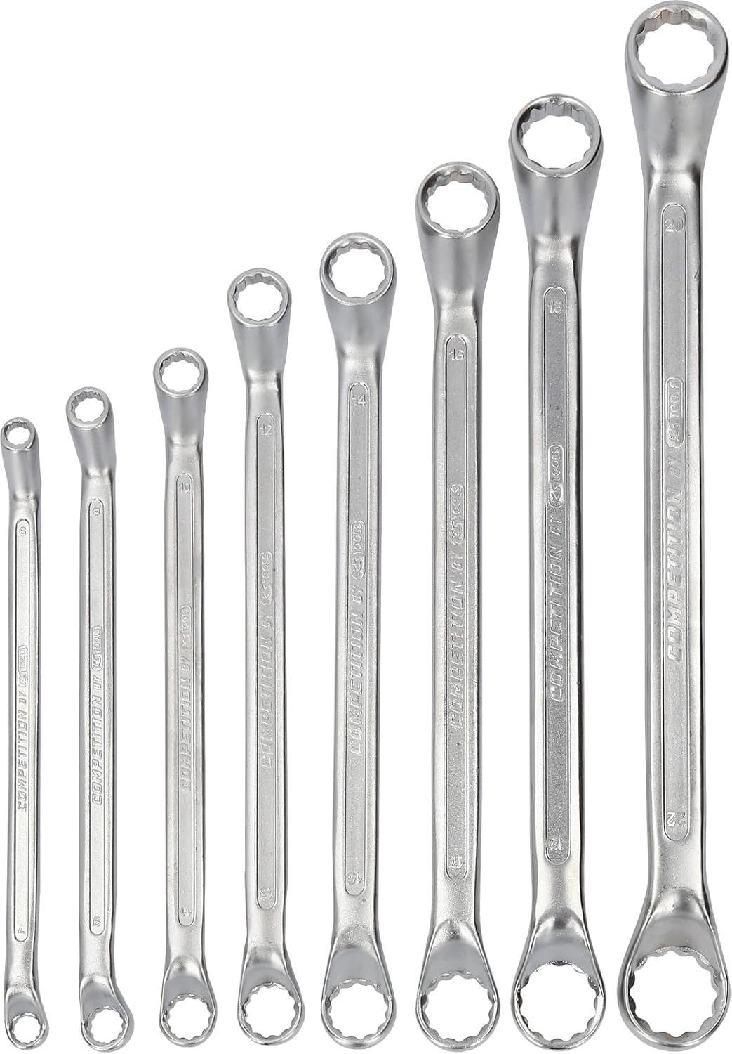 COMPETITION 512.0218 Doppel-Ringschlüssel-Satz, gekröpft, 8-tlg (Powered by KS TOOLS)
