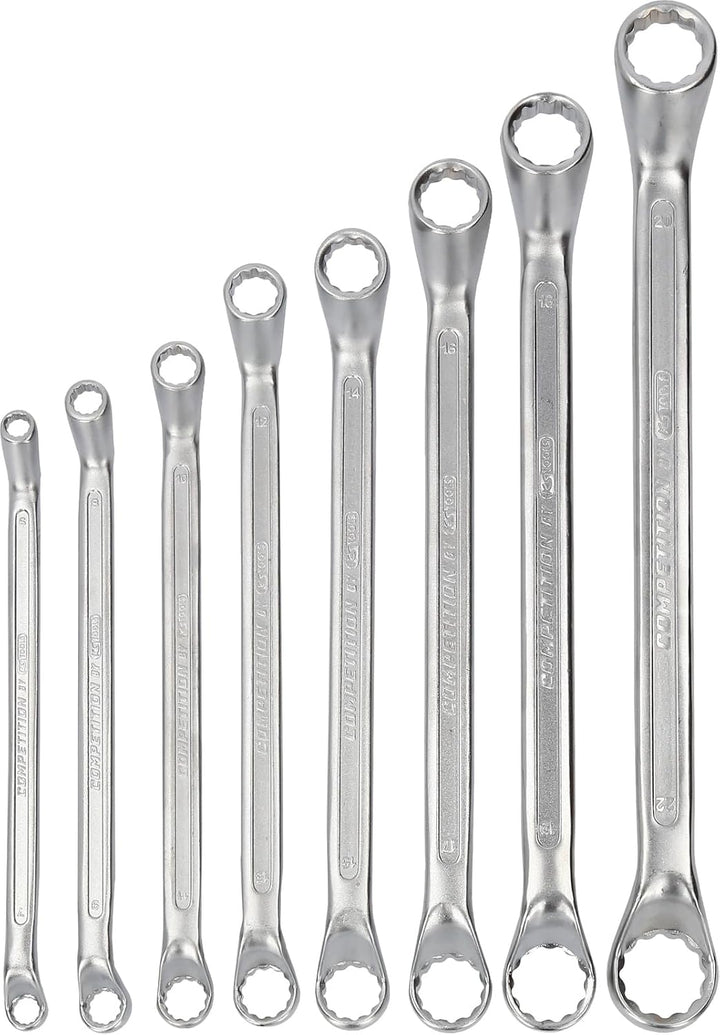 COMPETITION 512.0218 Doppel-Ringschlüssel-Satz, gekröpft, 8-tlg (Powered by KS TOOLS)